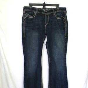 Ariat Turquoise Denim Jeans Straight Bootcut Womens 31S